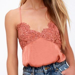 Sweetie Pie Rusty Rose Lace Bodysuit
